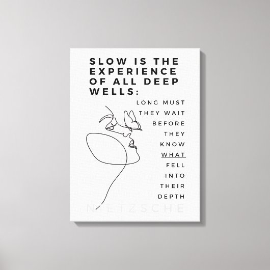 Deep Soul Introvert filosofie citaat Nietzsche Canvas Afdruk (Voorkant)