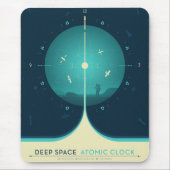Deep Space Atomic Clock Poster, blauwe versie. Muismat (Voorkant)
