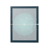 Deep Space Atomic Clock Poster, blauwe versie. Notitieblok (Gedraaid)