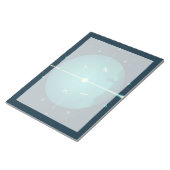 Deep Space Atomic Clock Poster, blauwe versie. Notitieblok (Schuin)