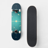 Deep Space Atomic Clock Poster, blauwe versie. Skateboard (Voorkant)