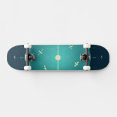 Deep Space Atomic Clock Poster, blauwe versie. Skateboard (Horizontaal)