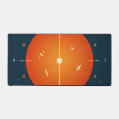 Deep Space Atomic Clock Poster, Oranje versie. Bureaumat (Voorkant)