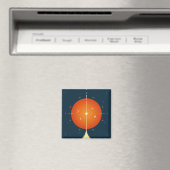 Deep Space Atomic Clock Poster, Oranje versie. Magneet (Insitu (Vaatwasser))