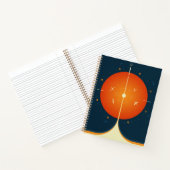 Deep Space Atomic Clock Poster, Oranje versie. Notitieboek (Binnen)