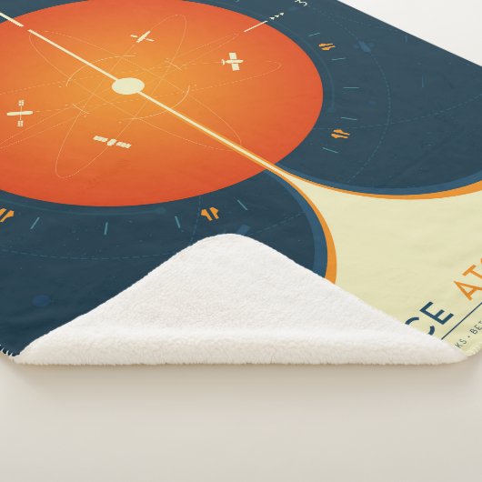Deep Space Atomic Clock Poster, Oranje versie. Sherpa Deken (3/4)