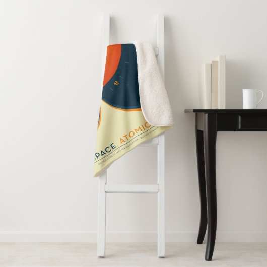 Deep Space Atomic Clock Poster, Oranje versie. Sherpa Deken (In situ)