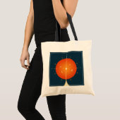 Deep Space Atomic Clock Poster, Oranje versie. Tote Bag (Voorkant (product))