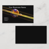 Deep Space Planet en Moon Visitekaartje (Voorkant / Achterkant)