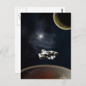 Deep Space - Science Fiction Battle Cruiser Briefkaart (Voorkant / Achterkant)