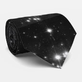 Deep Space Stars op zwart Stropdas (Opgerold)
