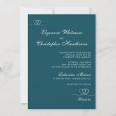 Deep Teal  Modern Chic Mix and Match Wedding Kaart (Voorkant)