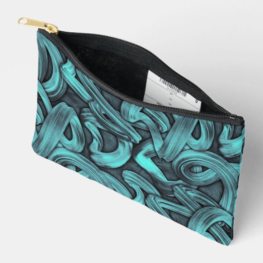 deep thought - black and teal : etui (Open)