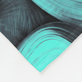 Deep Thought - Zwart en blauwgroen : Fleece Deken (Hoek)