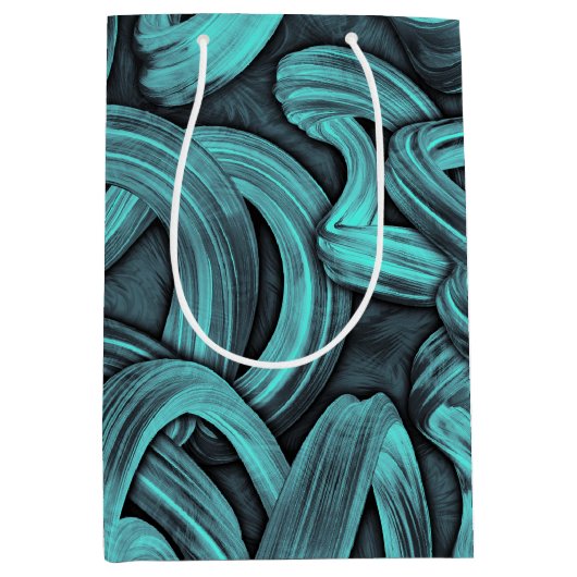 Deep Thought - Zwart en blauwgroen : Medium Cadeauzakje (Voorkant)