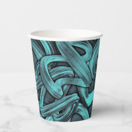 Deep Thought - Zwart en blauwgroen : Papieren Bekers