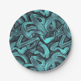 Deep Thought - Zwart en blauwgroen : Papieren Bordje