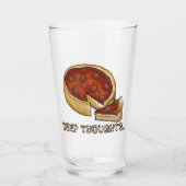 Deep Thoughts Chicago IL Deep Dish Pizza Glas (Voorkant)