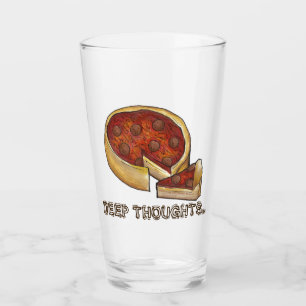 Deep Thoughts Chicago IL Deep Dish Pizza Glas