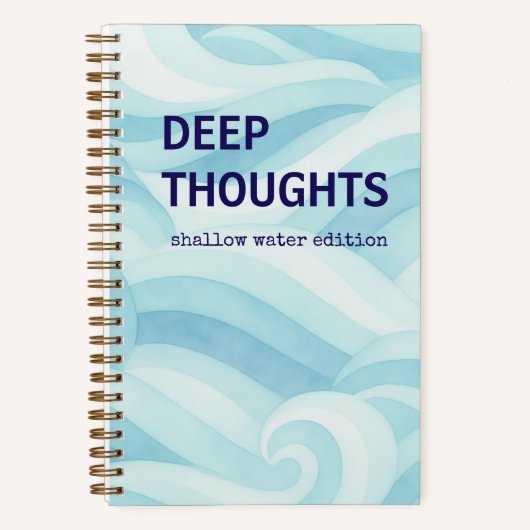 Deep Thoughts Journal | Vibes de la plage (Recto)