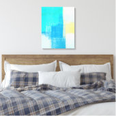 "Deep" Turquoise Abstracte kunst Canvas Afdruk (Insitu (Slaapkamer))