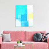 "Deep" Turquoise Abstracte kunst Canvas Afdruk (Insitu (Woonkamer))