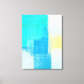 "Deep" Turquoise Abstracte kunst Canvas Afdruk (Voorkant)