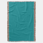 Deep Turquoise Throw Blanket Deken (Voorkant Verticaal)