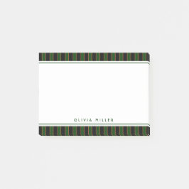 Deep Vintage Striped Green Pattern Custom  Post-it® Notes
