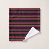 Deep Vintage Striped Pink Pattern Bath Towels (Gant de toilette)