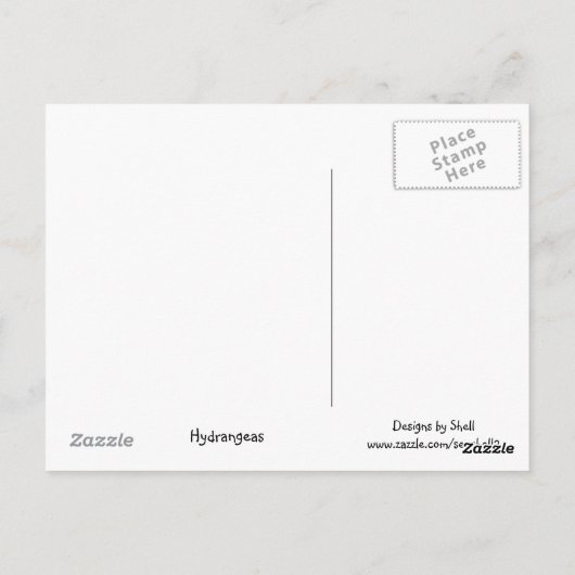 Deep Violet Hydrangeas Briefkaart (Achterkant)