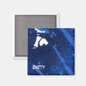 "Deep Water #4" Lave-vaisselle Abstrait Magnet d'é (Recto/Verso)