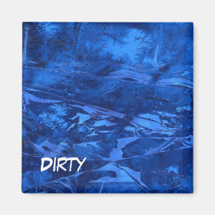 "Deep Water #5" Abstract Dishwasher Status Magnet