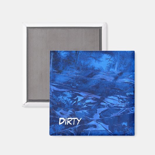 "Deep Water #5" Lave-vaisselle Abstrait Magnet d'é (Recto/Verso)