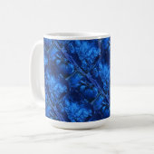 "Deep Waters #2 Carrelé" Résumé Conception Mug (Devant gauche)