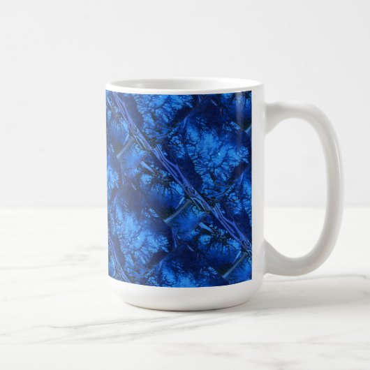 "Deep Waters #2 Carrelé" Résumé Conception Mug (Droite)