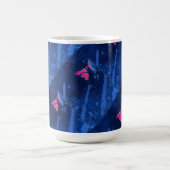 "Deep Waters #3 on Pink Tiled" Abstract Design Mug (Centre)