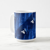 "Deep Waters #3 Tiled" Résumé Conception Mug (Devant gauche)