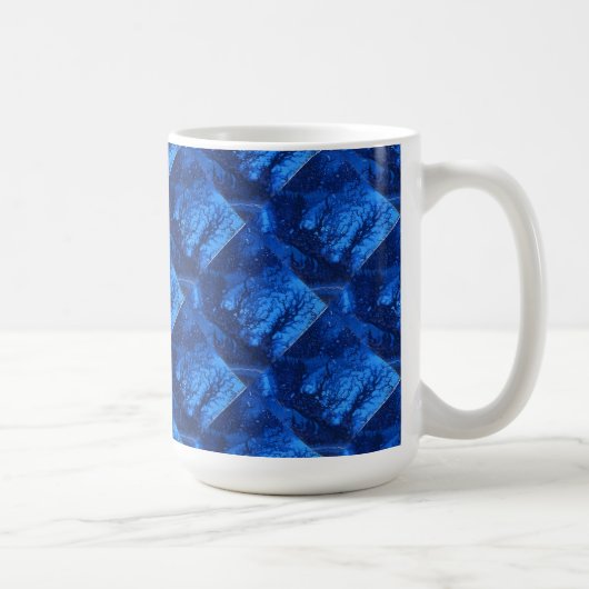 "Deep Waters #6 Carrelé" Résumé Conception Mug (Droite)