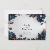 Deep Woodland Romance Bruiloft RSVP Kaart (Achterkant)