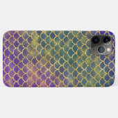 Deep Zee Blue Mermaid Scales Design Case-Mate iPhone Case (Achterkant (horizontaal))