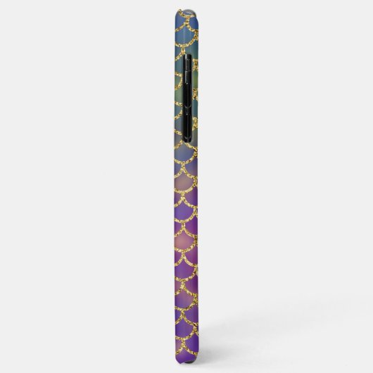 Deep Zee Blue Mermaid Scales Design Case-Mate iPhone Case (Achterkant/links)