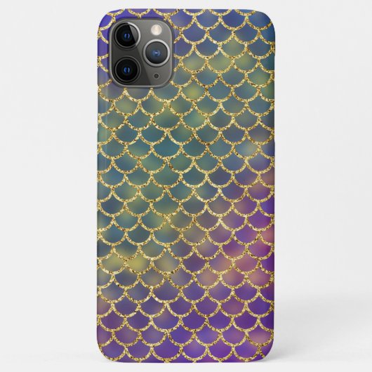 Deep Zee Blue Mermaid Scales Design Case-Mate iPhone Case (Achterkant)
