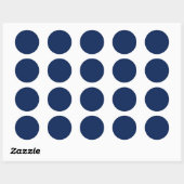Deep Zee Blue Ronde Sticker (Vel)
