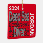 Deep Zee Diver Extraordinaire CUSTOM Keramisch Ornament (Rechts)