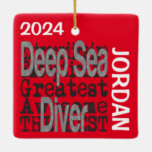 Deep Zee Diver Extraordinaire CUSTOM Keramisch Ornament