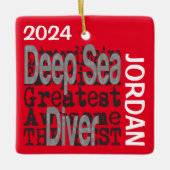 Deep Zee Diver Extraordinaire CUSTOM Keramisch Ornament (Voorkant)