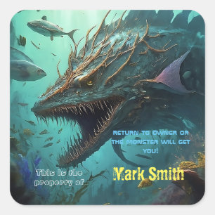 Deep Zee Monster Vierkante Sticker
