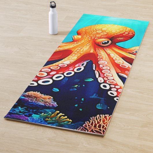 Deep Zee Octopus Glow Design Yogamat (In situ)