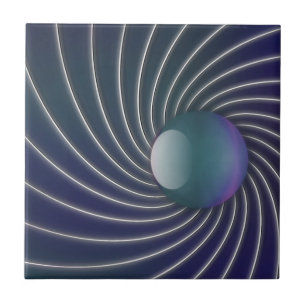 Deep Zee Spirals Decorative Tile Tegeltje